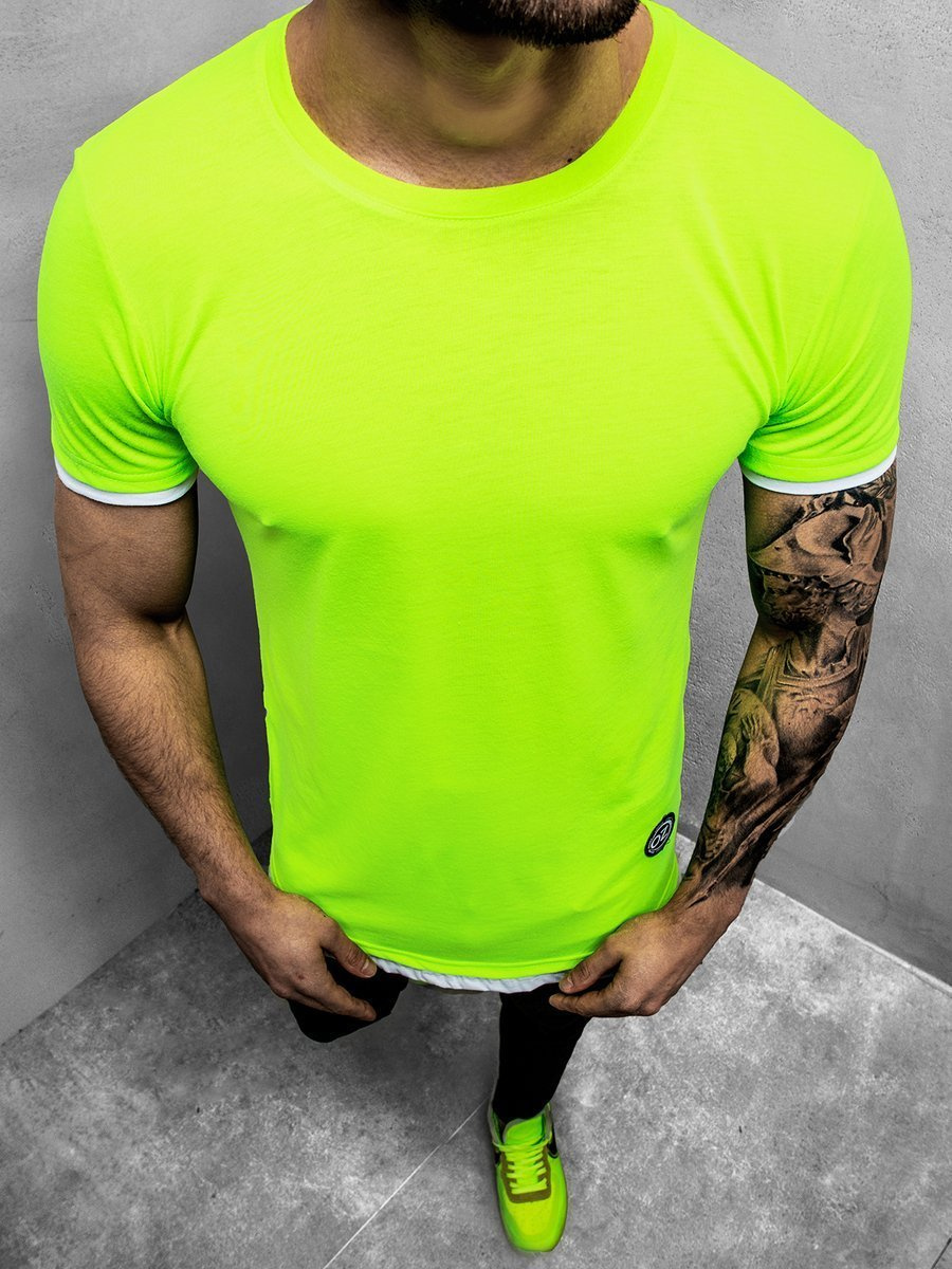 Camiseta De Hombre Amarillo Ne N Ozonee O Xz Ozonee