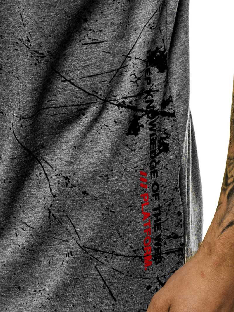 Camiseta de hombre grafita OZONEE JS/SS10917Z