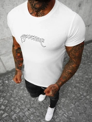 Camiseta de hombre blanca OZONEE O/T108/1