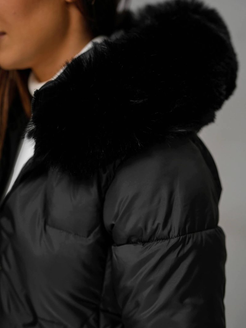 Chaqueta de mujer negra OZONEE JS/16M9202/392Z