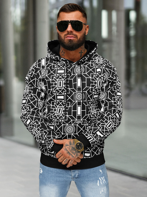 Sudadera de hombre negra OZONEE JS/8B1236/3