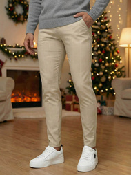Pantalón chino de hombre beige OZONEE DJ/5505Z