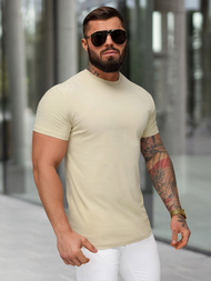 Camiseta de hombre beige claro OZONEE NB/MT3001Z