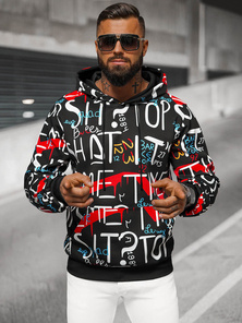 Sudadera de hombre negra OZONEE JS/8B1233/3