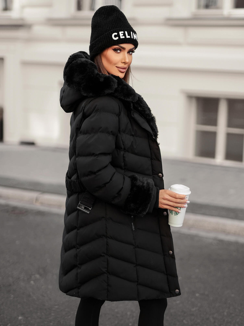 Chaqueta de mujer negra OZONEE JS/5M3156/392Z