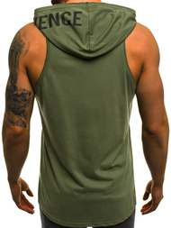 Camiseta sin mangas de hombre verde OZONEE O/2537 