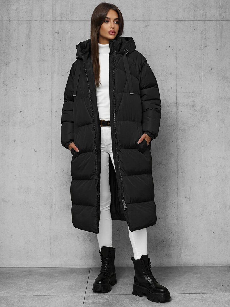 Chaqueta de mujer negra OZONEE JS/5M3163/392Z