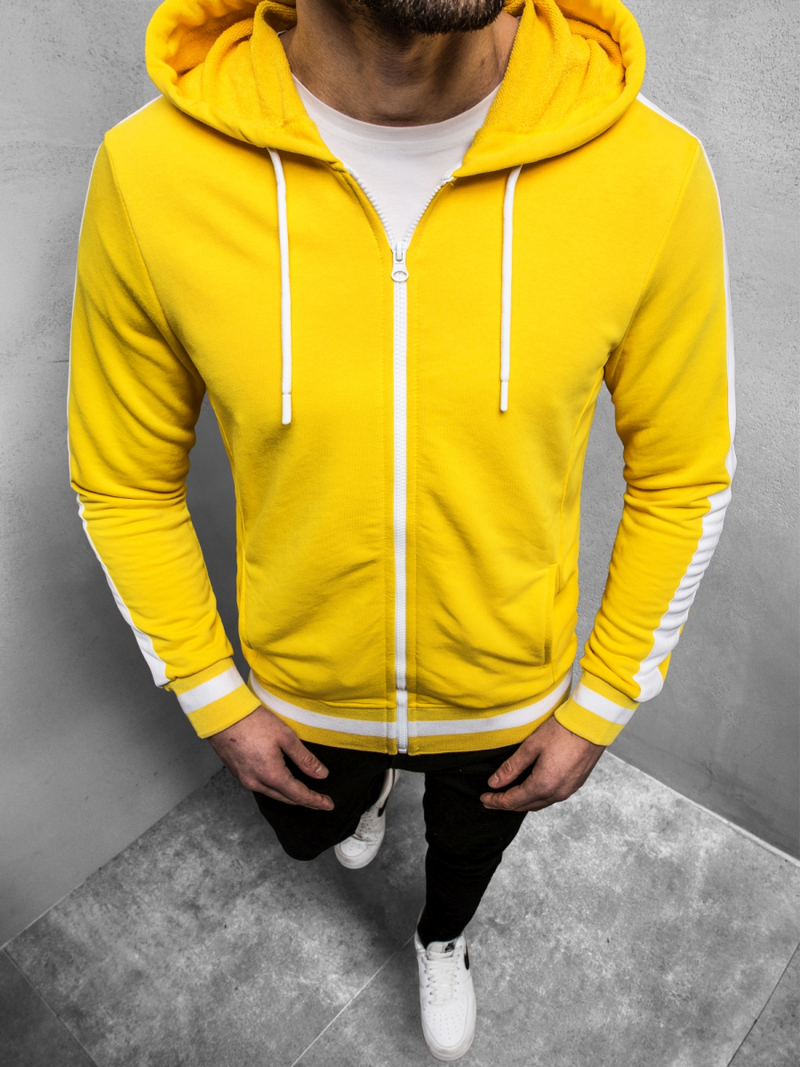 Sudadera de hombre amarilla OZONEE A/1009Z