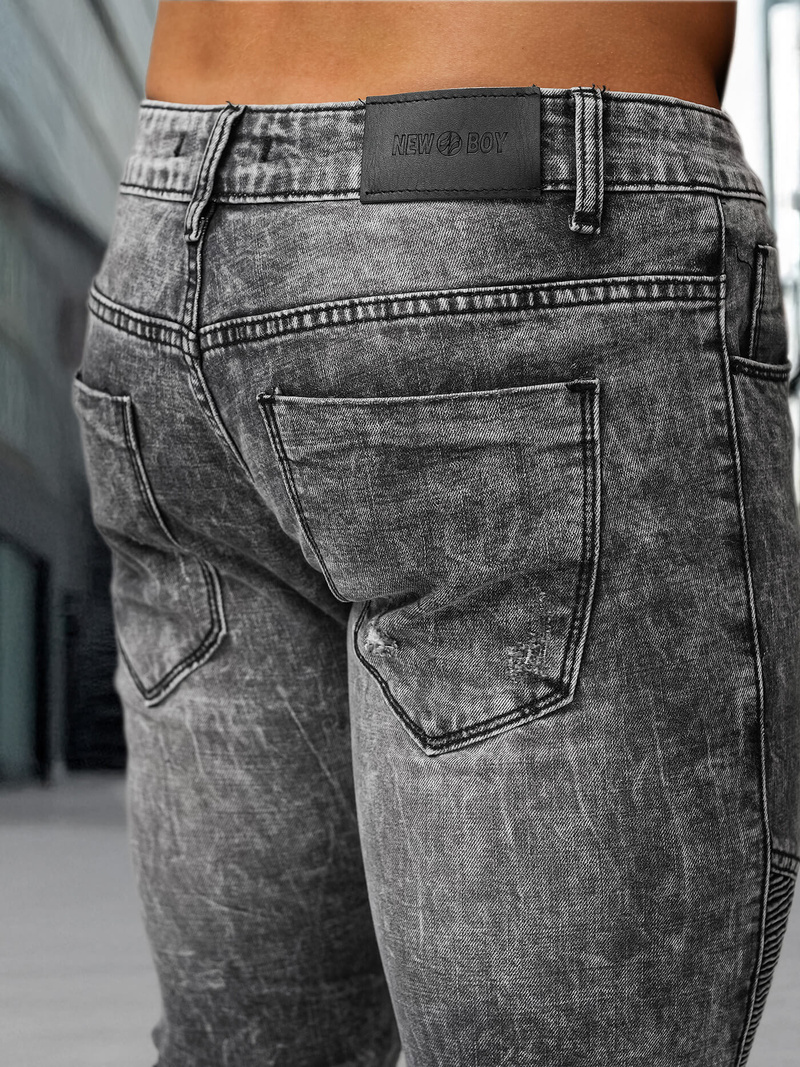 Vaqueros de hombre negras OZONEE NB/MP0069NZ