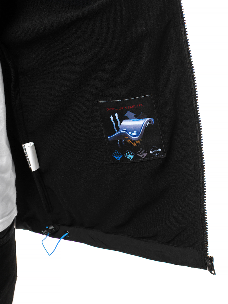 Chaqueta de hombre negro-azul OZONEE GE/12263