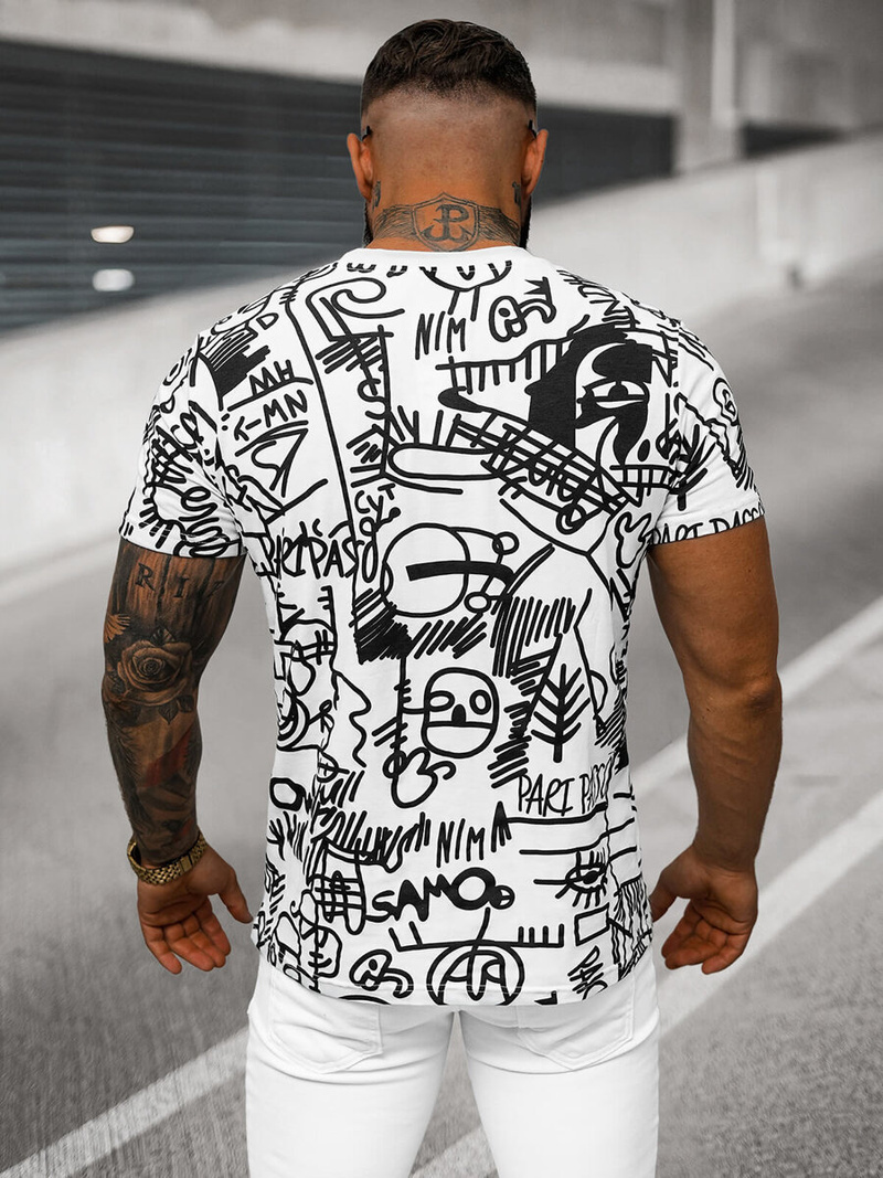 Camiseta de hombre blanca OZONEE O/T1269/1