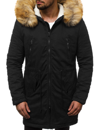 Chaqueta de invierno de hombre negra OZONEE JD/390
