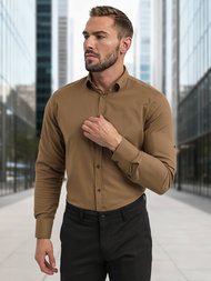 Camisa de hombre marrón OZONEE V/V187