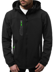 Chaqueta de hombre negro-verde OZONEE GE/12268