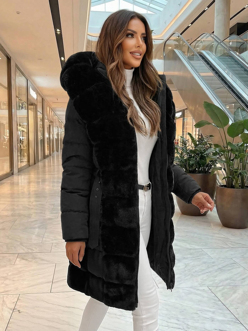 Chaqueta de mujer negra OZONEE JS/5M3158/392Z