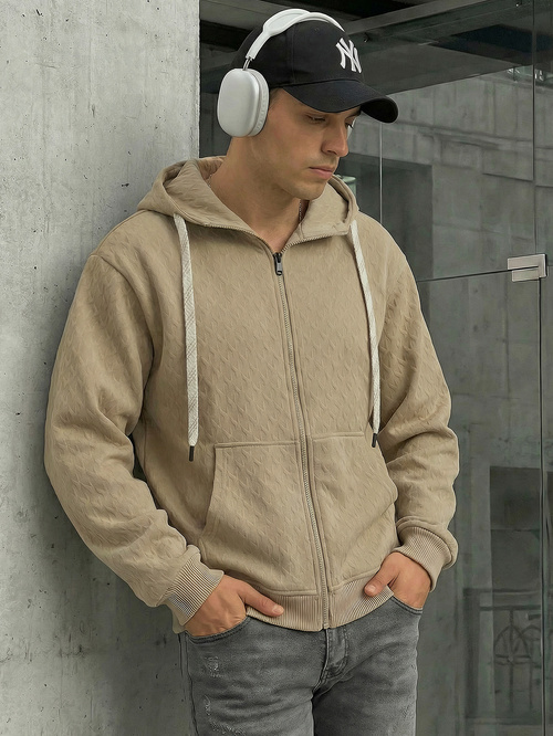 Sudadera de hombre beige OZONEE O/G3066
