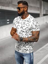 Camiseta de hombre blanco OZONEE JS/8T1213/1