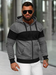 Sudadera de hombre grafito OZONEE JS/8B1337/5