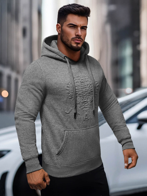Sudadera de hombre grafito OZONEE NB/MF2012Z