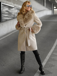 Abrigo de mujer crudo OZONEE JS/61M8509/280