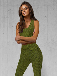 Conjunto de chándal de dos piezas de caqui ZONEE JS/YW88037/7Z