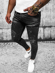 Vaqueros de hombre negras OZONEE O/MB460