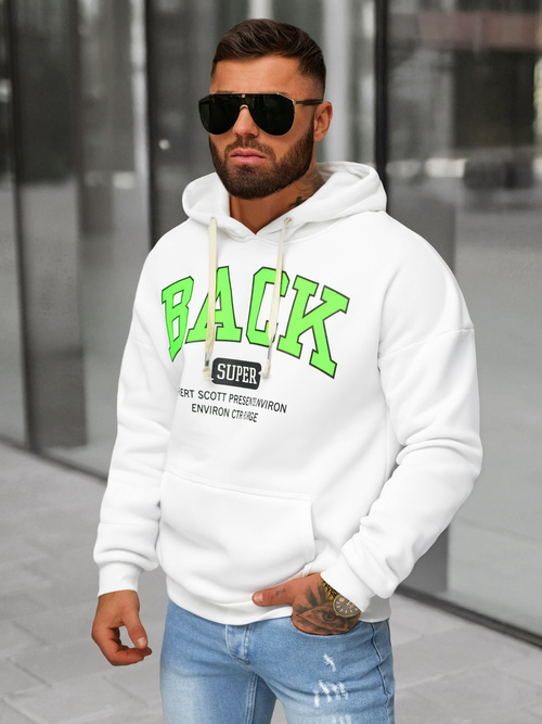 Sudadera de hombre blanca OZONEE O/TT30513