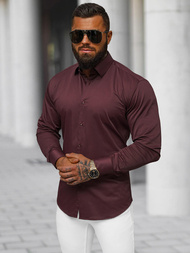 Camisa de hombre burdeos OZONEE O/V109