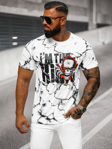 Camiseta de hombre blancos OZONEE JS/Y70028