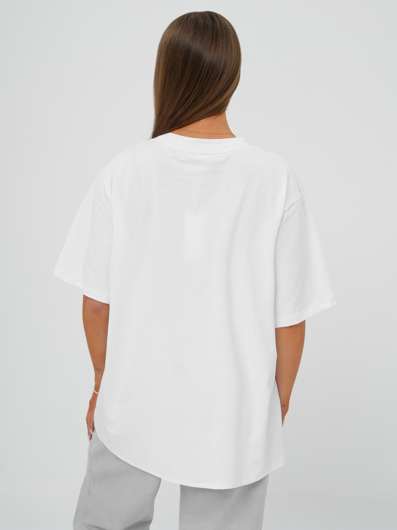 Camiseta de mujer blanco OZONEE DJ77423