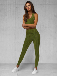 Conjunto de chándal de dos piezas de caqui ZONEE JS/YW88037/7Z