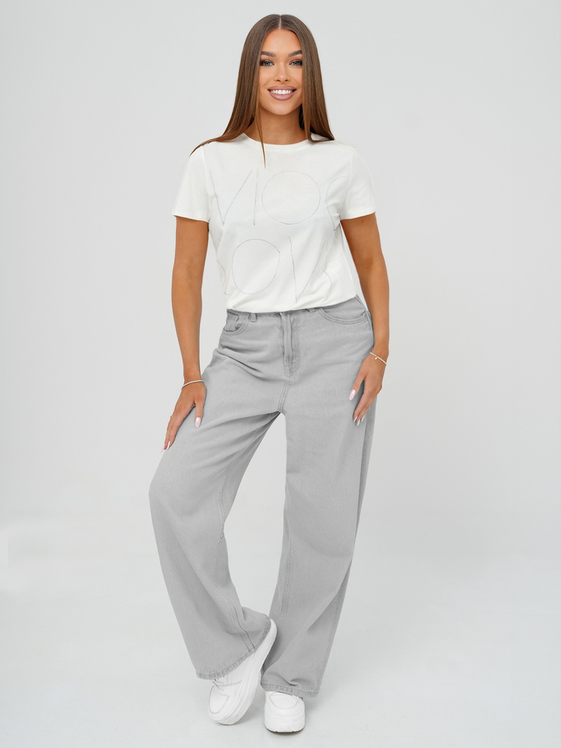 Camiseta de mujer blanco OZONEE JS/YJ77841