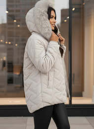 Chaqueta de mujer gris-clara OZONEE JS/16M9296/280Z