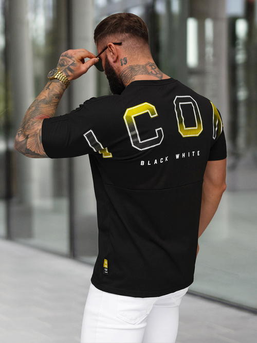 Camiseta de hombre negras OZONEE O/QQ1297