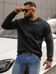 Sudadera de hombre negra OZONEE JS/8B1361/3