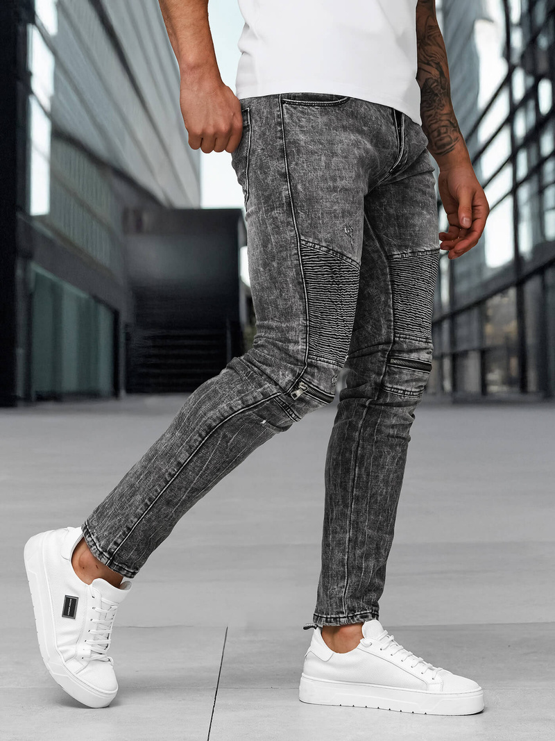 Vaqueros de hombre negras OZONEE NB/MP0069NZ