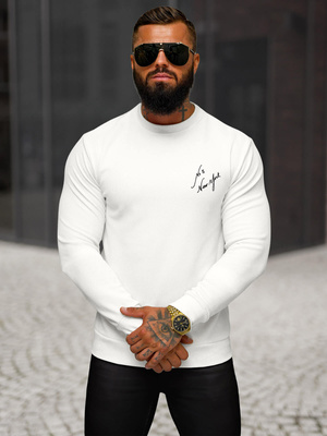 Sudadera de hombre blanca OZONEE O/P2031
