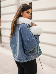 Chaqueta vaquera de mujer en azul OZONEE JS/11Z8219