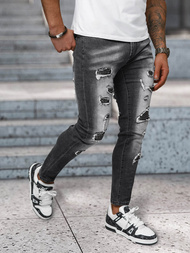 Vaqueros de hombre negras OZONEE NB/MP0152N