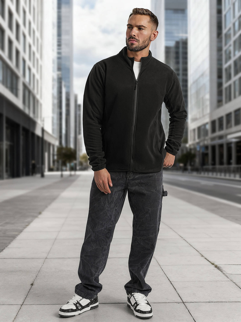 Sudadera de hombre negra OZONEE JS/HH016/3