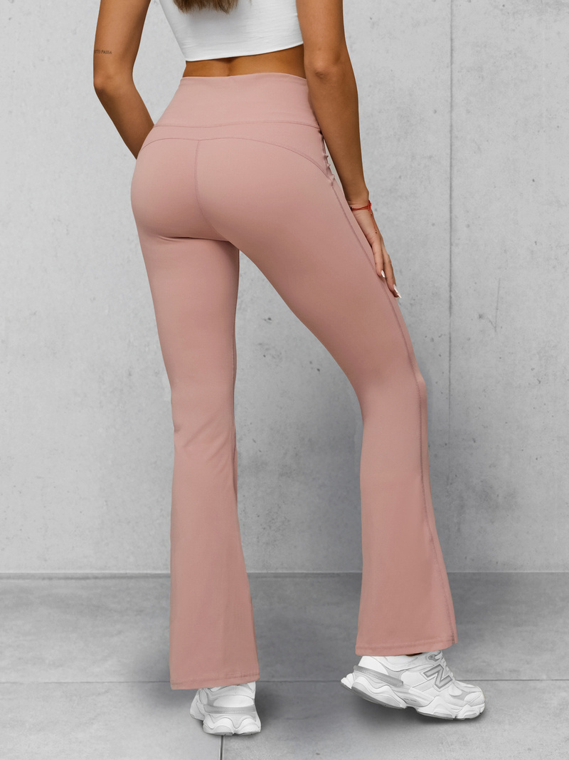 Leggings para mujer con piernas anchas rosa en polvo OZONEE JS/17K588/7