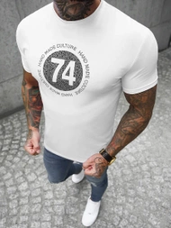 Camiseta de hombre blanco OZONEE NB/3003Z