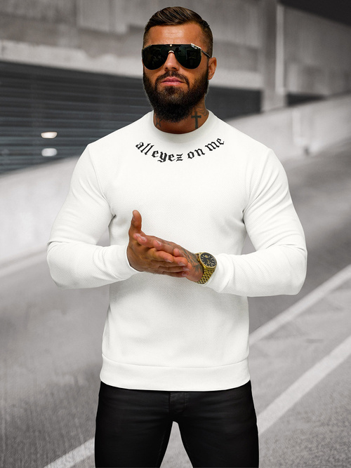 Sudadera de hombre blanca OZONEE O/P2027