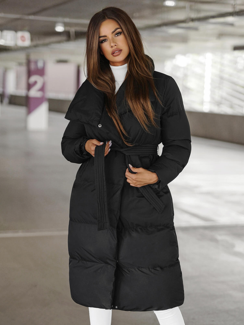 Chaqueta de mujer negra OZONEE JS/M737/392Z