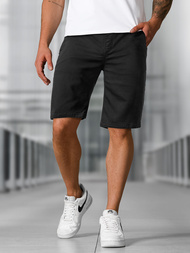 Pantalones cortos chinos de hombre negras OZONEE NB/MP0266NZ