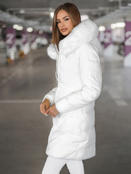 Chaqueta de mujer blanca OZONEE JS/16M9099/281Z