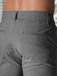 Pantalones cortos chinos de hombre gris oscuro OZONEE DJ/4400Z