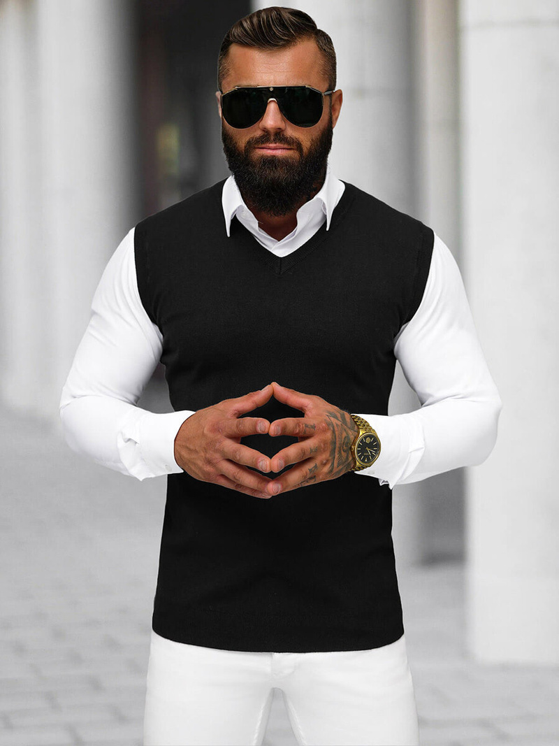 Jersey de hombre negro OZONEE NB/MM6005/4Z