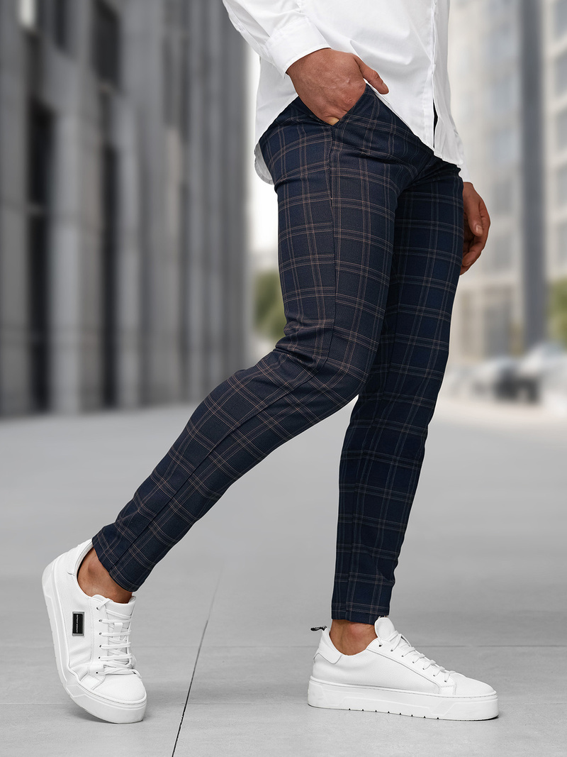 Pantalón chino de hombre azul marino OZONEE DJ/5632Z