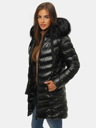 Chaqueta de mujer en negra OZONEE JS/M778/392B